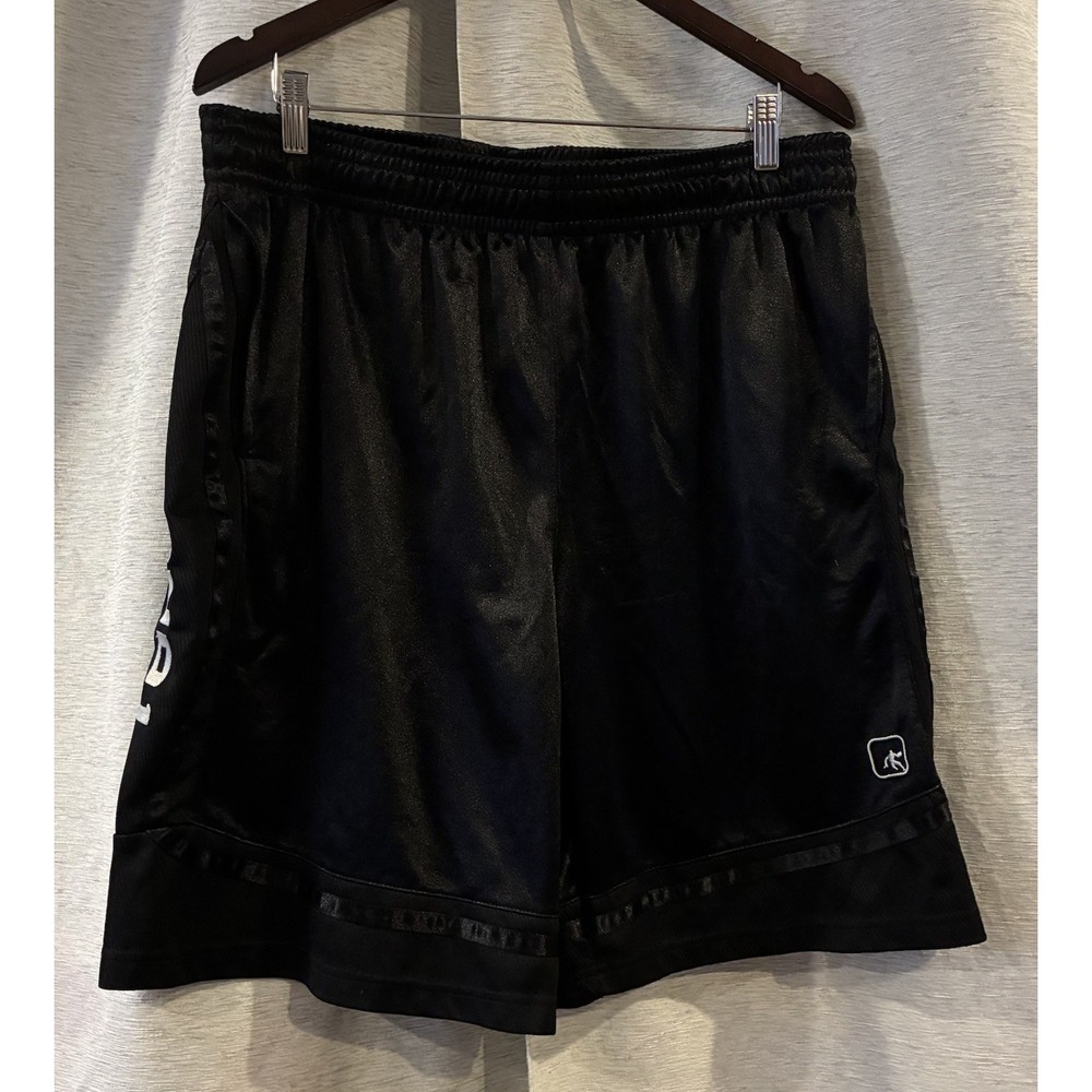 AND1 Basketball Shorts Mens Size XXL Black Y2K Athletic Jersey ANM201SH00